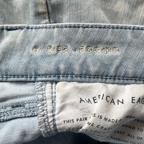 American Eagle Light Acid Wash Distressed 360° Next Level Stretch Jegging Sz 2 - Picture 3 of 12